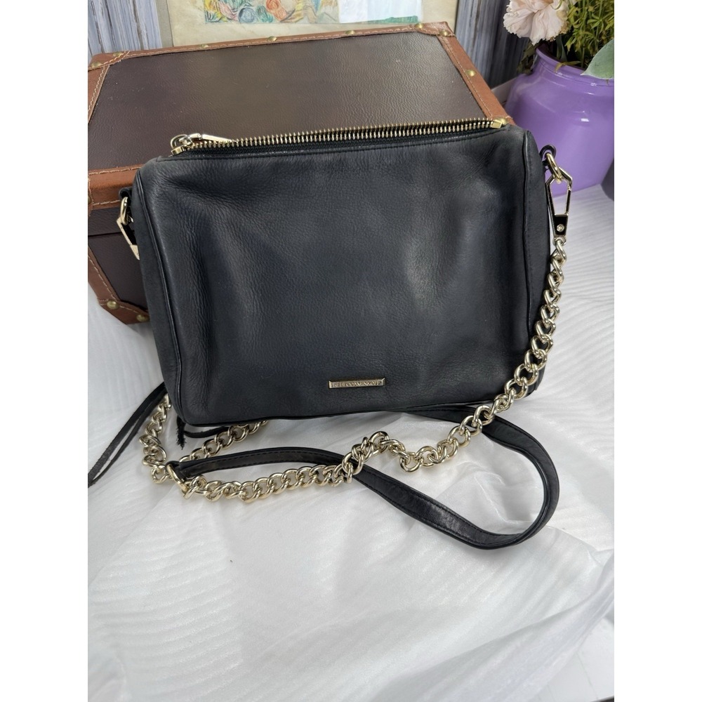 Rebecca Minkoff Avery Women's Black Leather Crossbody Bag - Picture 3 of 8